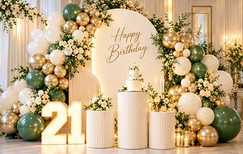 Floating Table Number Gold Gracia Events & Co — Balloon & Floral Backdrop Styling, Narre Warren